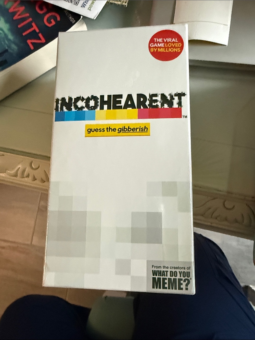 Incohearent Party Game Box with Color Stripe Logo